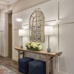 Entry Design with Custom Board and Batten Accent Wall and Console Table